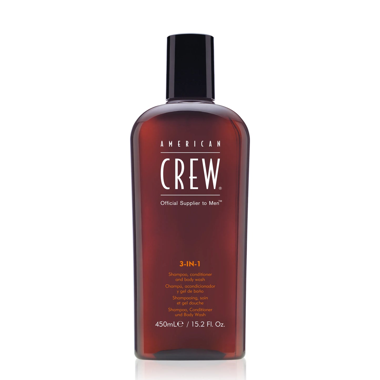 American Crew 3-in-1 — 450 ml bottle, front label reading 3-IN-1, 450 mL / 15.2 Fl. Oz., on a plain white background