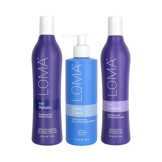 Loma - Violet Trio Set – Shampoo, Conditioner & Calming Cream