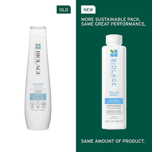 Biolage VolumeBoost Conditioner – Lightweight Moisture & Volume for Fine Hair, Vegan, Paraben-Free