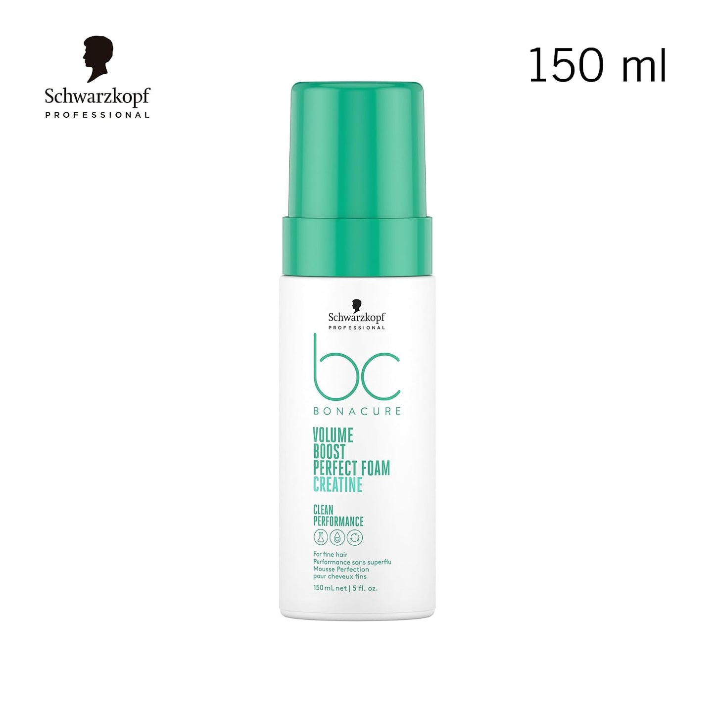 Bonacure Volume Boost Leave-In Foam — Perfect Foam can with 150 ml size callout