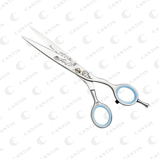 OCEAN SCISSORS 5.25" JAGUAR #69525C — professional hairdressing shear, full side view on a plain white background