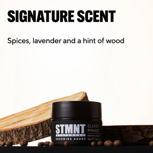 STMNT Classic Pomade 100ml — jar with signature scent ingredients