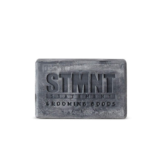STMNT - Care - Hair and Body Cleansing Bar - 125 g — charcoal cleansing bar, front