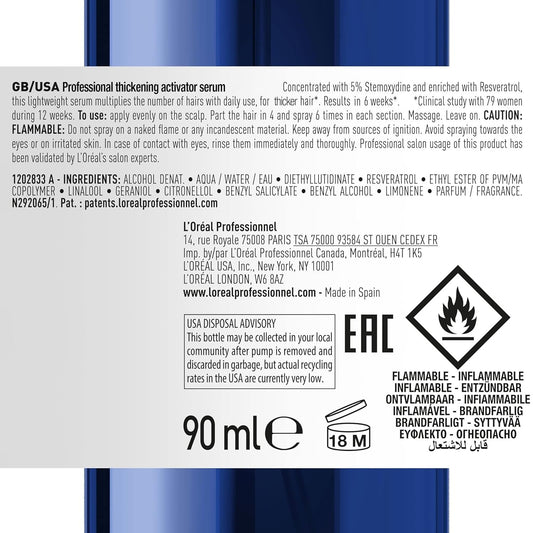 L'Oréal Professionnel Serioxyl Advanced Denser Hair Serum 3-Month Program Set of 3
