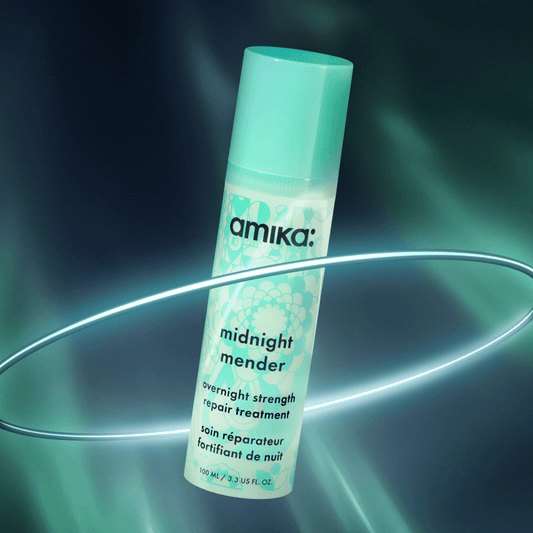 Amika Midnight Mender Overnight Strength Repair Treatment Mask 100ml – Wake Up to 9x Stronger Hair