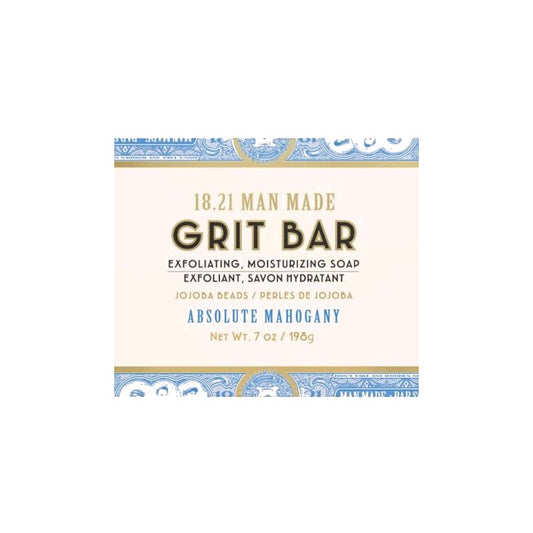 18.21 Man Made Grit Bar Exfoliating Soap Absolute Mahogany 7oz