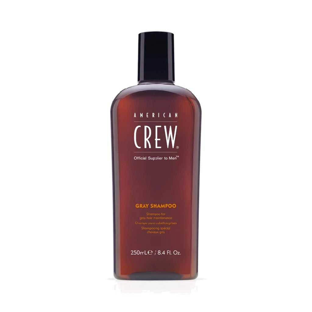 American Crew Gray Shampoo for Brighter Gray Hair 250ml – Enhances Silver Tone & Reduces Yellowing