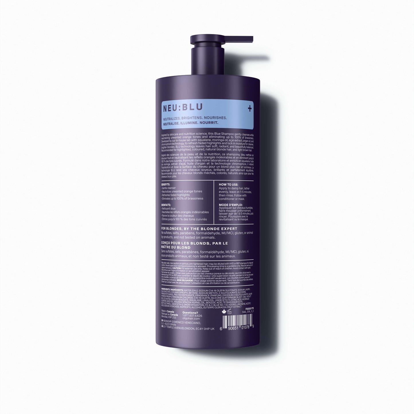 Oligo Professionnel – Blacklight – Blue Shampoo Neu:Blu – official product view