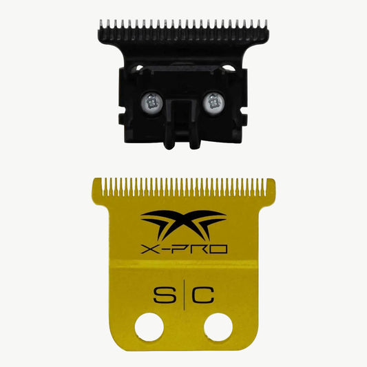 StyleCraft Gold Titanium X-Pro Precision Trimmer Blade & Black DLC "The One" Deep Tooth Cutter – Professional