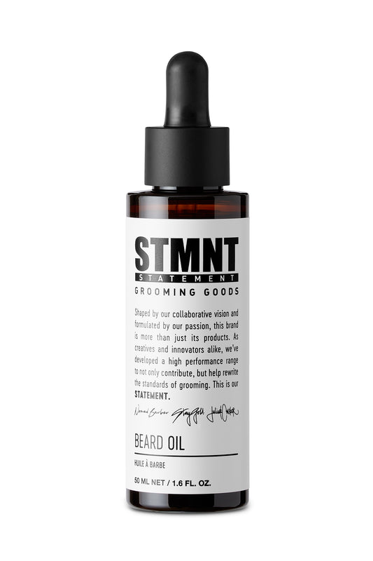 STMNT Beard Oil 50ml — 50 ml dropper bottle, front label, official packshot