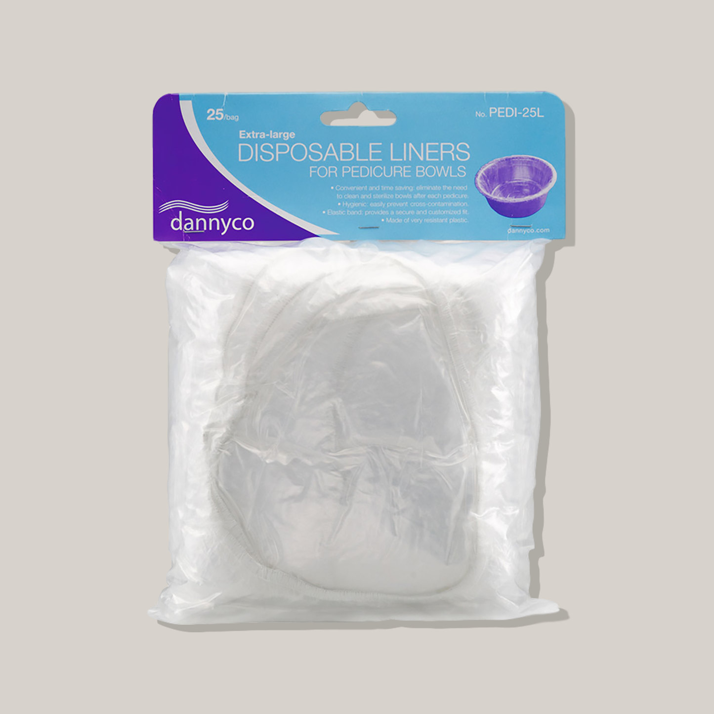 (25/pqt) Doublure en plastiquejetable PEDI-25L