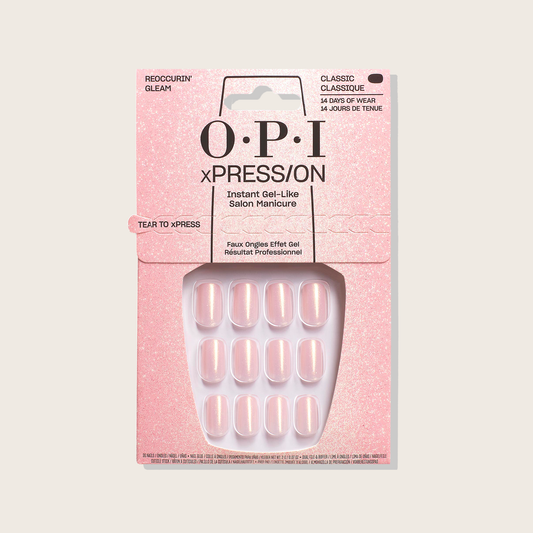 OPI xPRESS/ON Reoccurin' Gleam – Shimmery Pink Press-On Nails AN039S