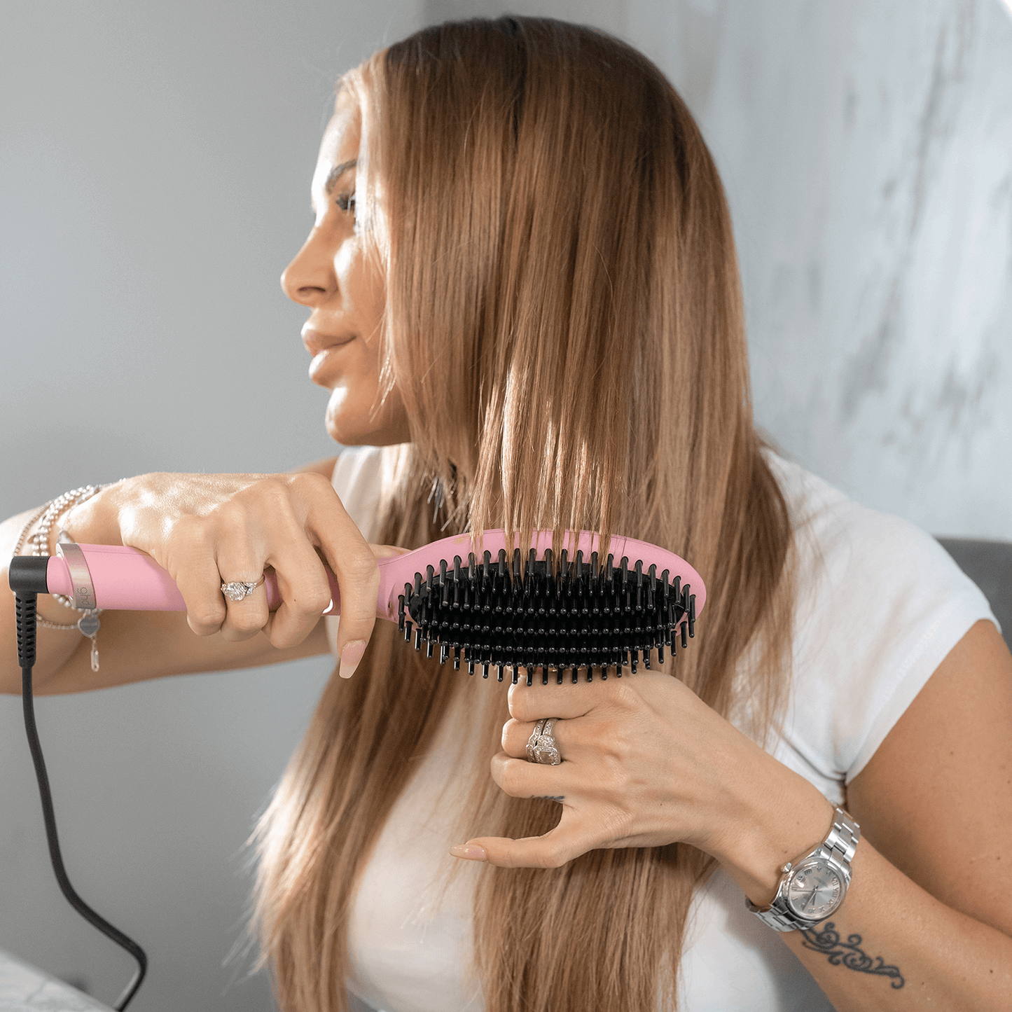 Brosse chauffante Glide Rose Édition Limitée