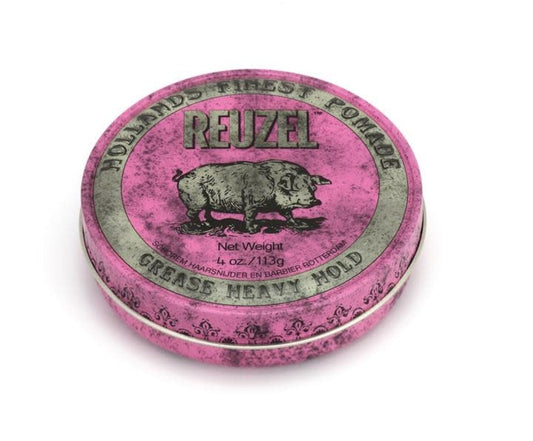 Reuzel Pink Pomade Grease – Strong Hold, Medium Shine, 113 g – clean exact package, Strong Hold, Medium Shine, 113 g