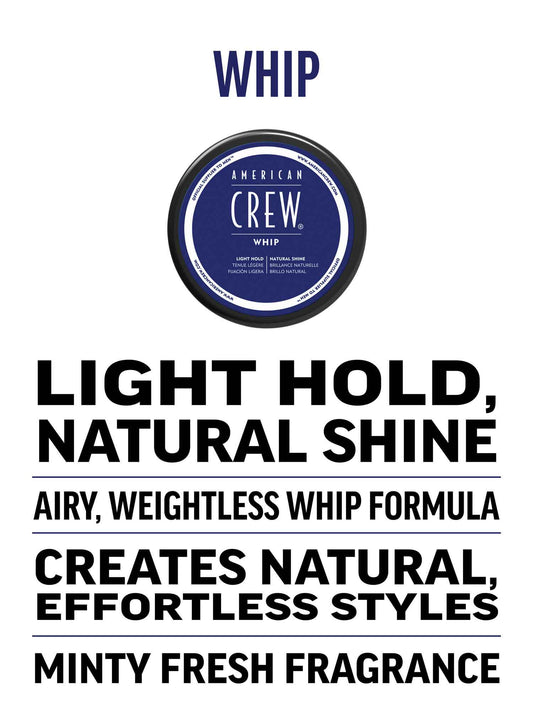 American Crew Whip Lightweight Styling Cream – Fluffy Texture