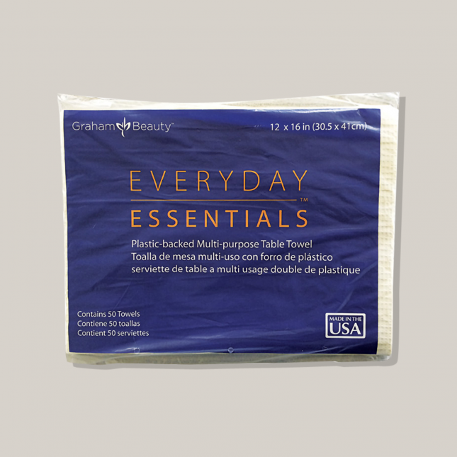 Graham Beauty - Multi-Purpose Plastic-Backed Table Towels #68728 - by Graham Beauty |ProCare Outlet|