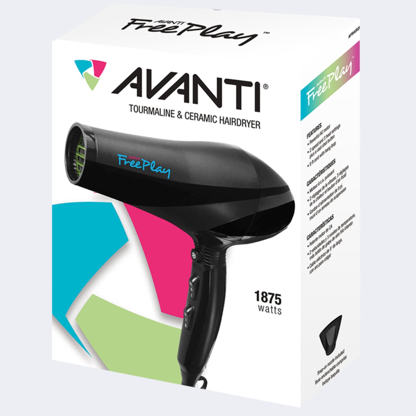 Avanti Freeplay tourmaline and ceramic hairdryer