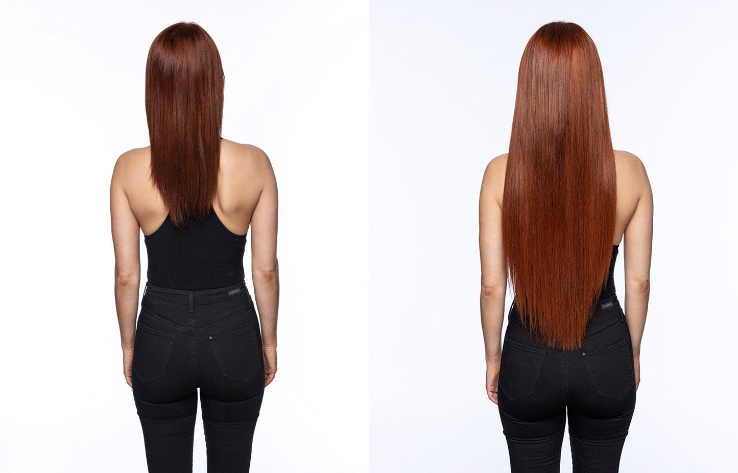 BELLAMI Silk Seam 18" 140g Extensiones de cabello natural carmesí especiado