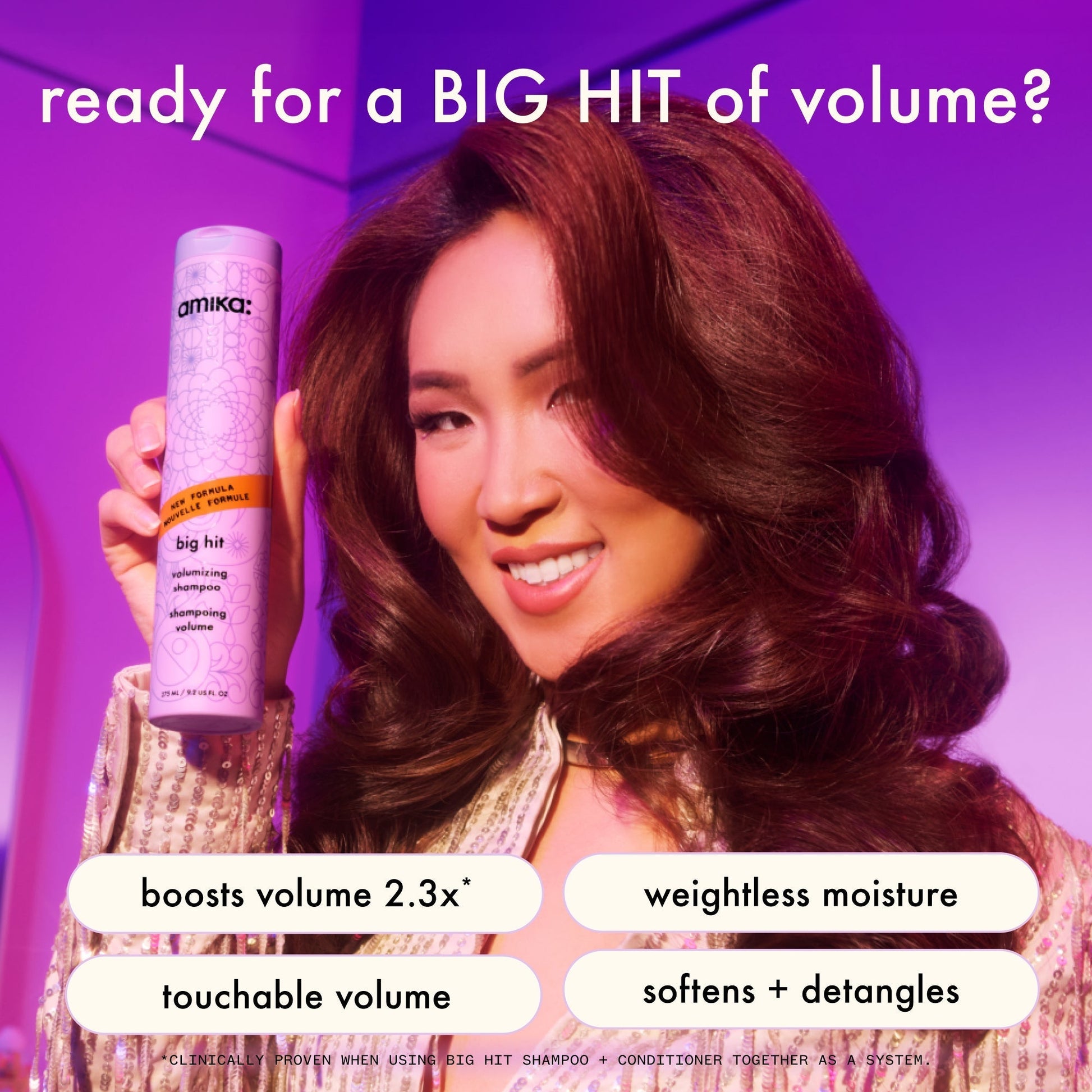 Amika Big Hit Volumizing Shampoo & Conditioner Duo – 275 ml