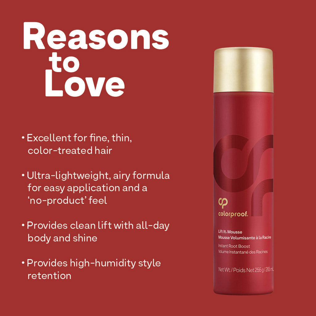 Colorproof Lift It Mousse formula and benefits