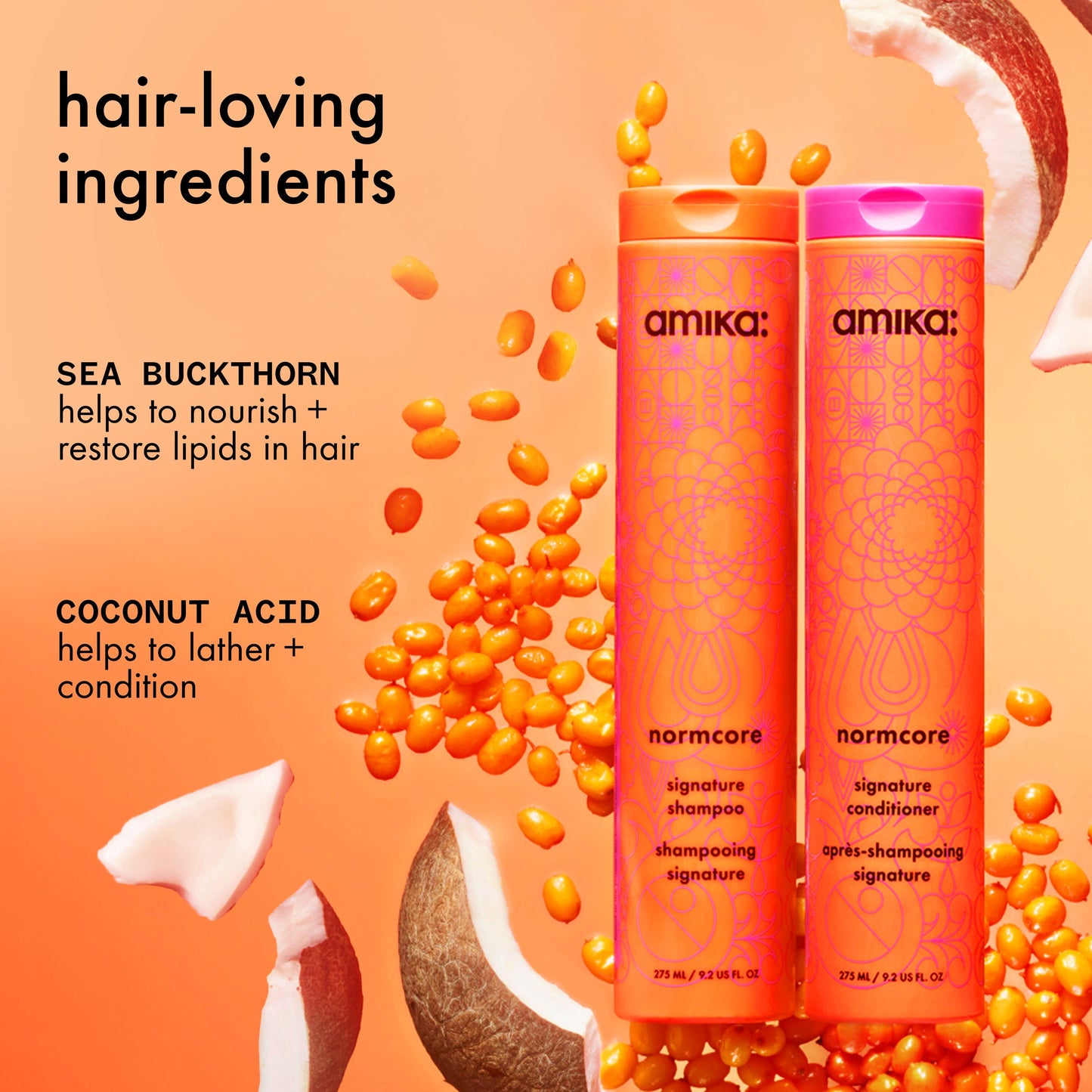 Amika Normcore Signature Shampoo & Conditioner Duo – 275 ml