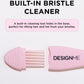 Design.Me Detangling Paddle Brush – Flexible Bristles with Built-In Bristle Cleaner