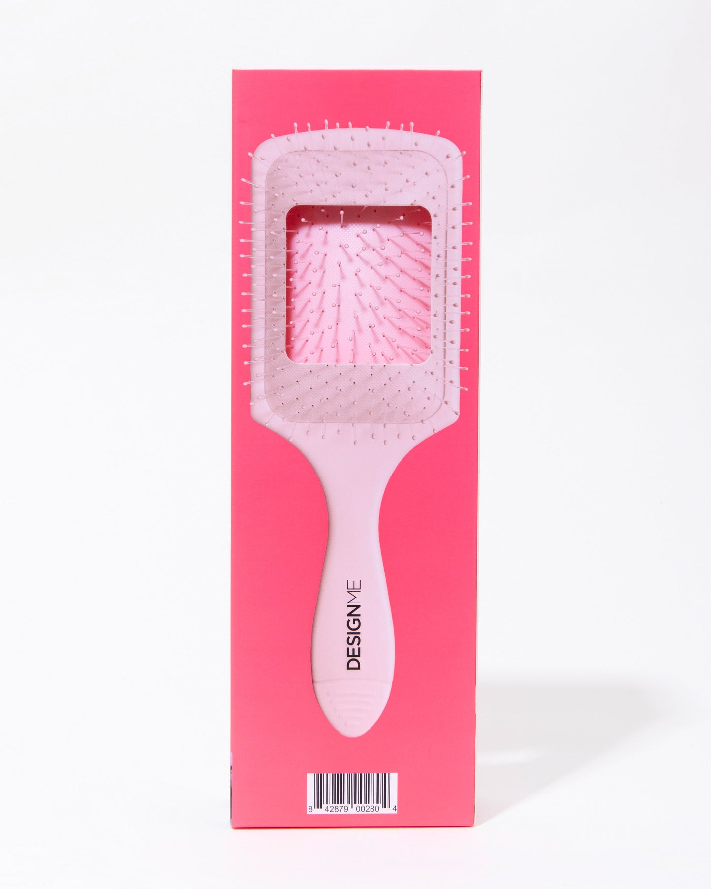 Design.Me Detangling Paddle Brush – Flexible Bristles with Built-In Bristle Cleaner