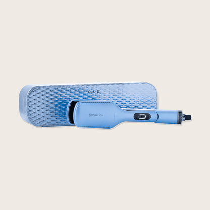 Duet Style brosse chauffante Bleu + Étui