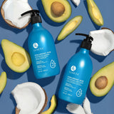 Luseta Beauty Hyaluronic Acid Shampoo & Conditioner Duo - matching 16.9 fl oz / 500 ml shampoo and conditioner pair with avocado and coconut