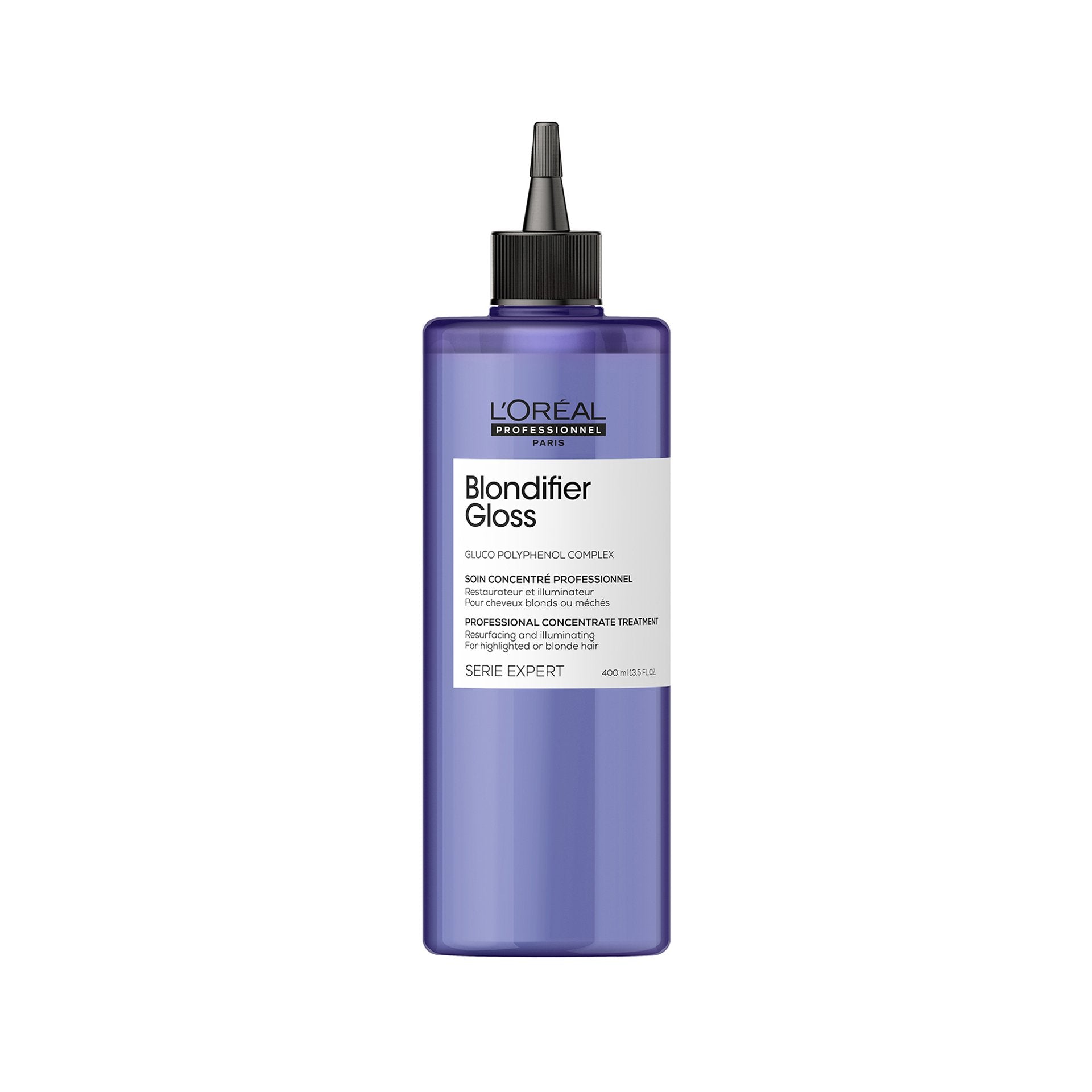 L'Oréal Professionnel Blondifier Rinse Treatment — official front packshot of the 400 ml professional concentrate treatment bottle, plain white background