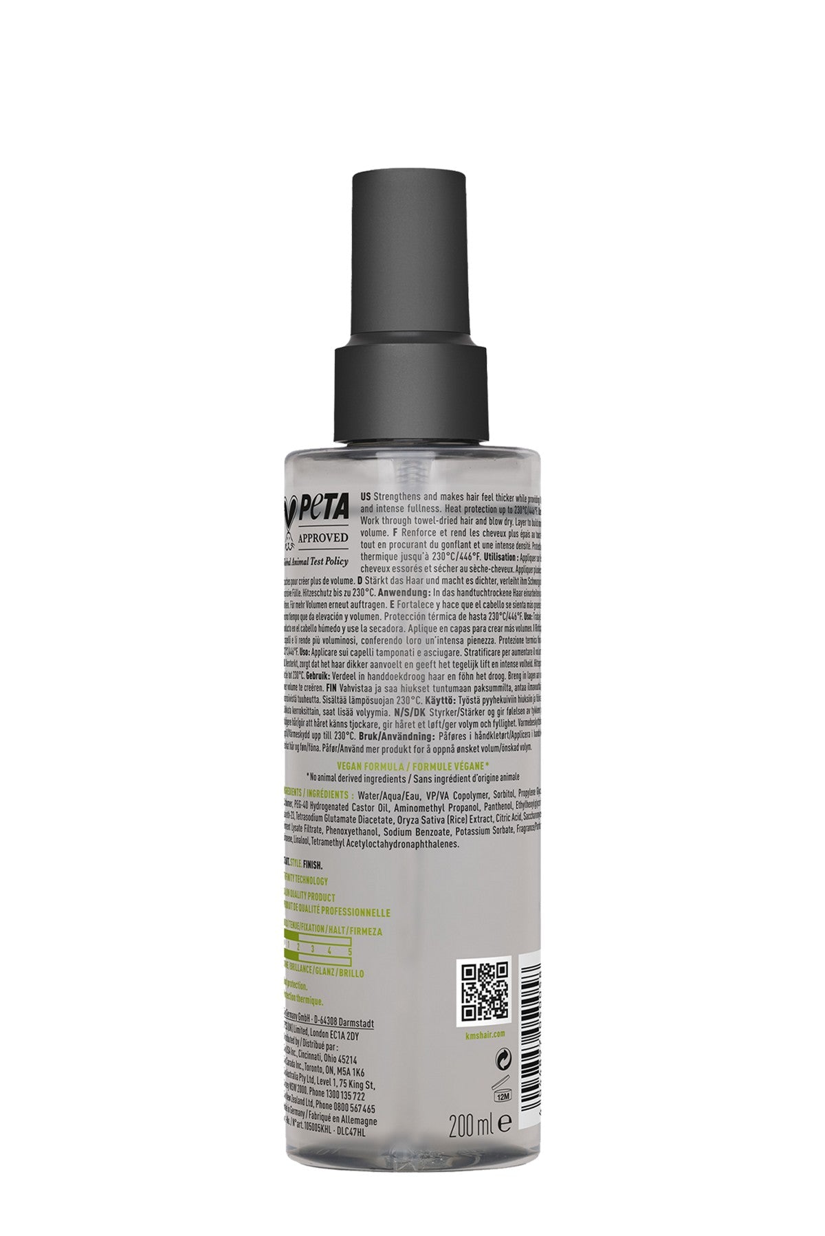 KMS AddVolume Volumizing Spray – 200ml — official KMS product image 2