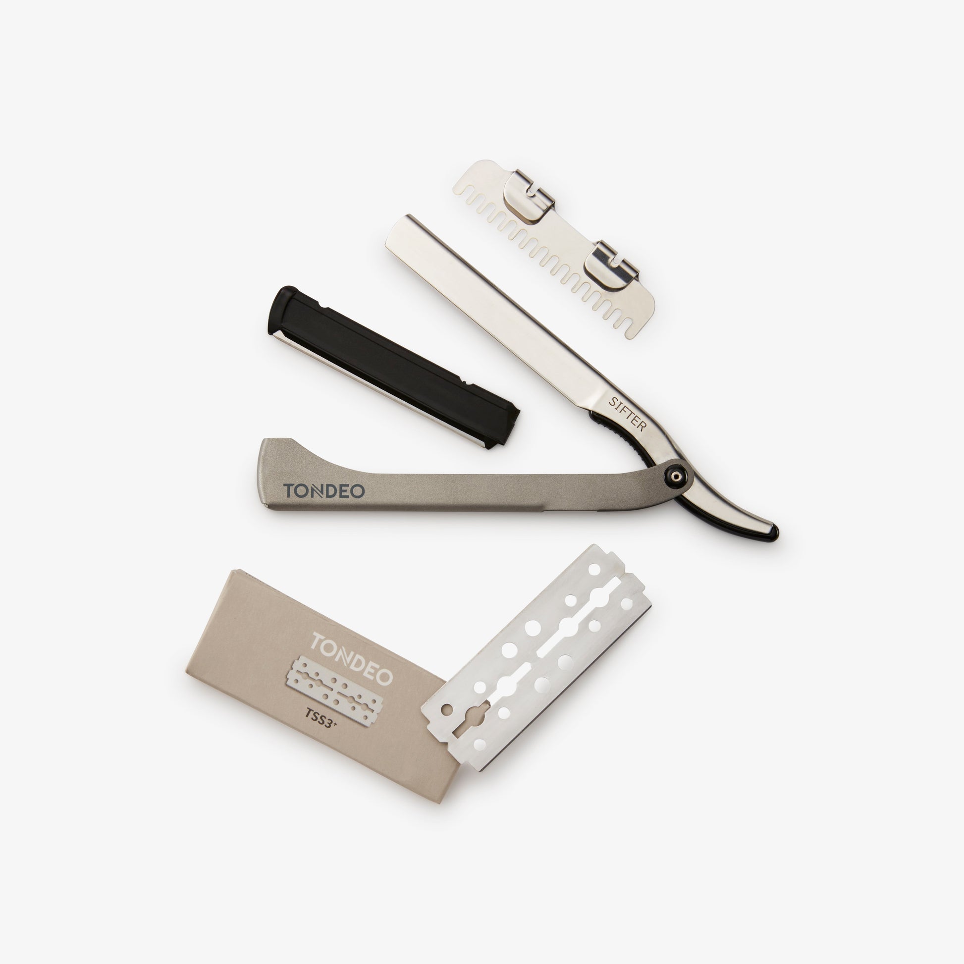 Tondeo Sifter Extra-Long Haircutting Razor — Includes 10 Blades