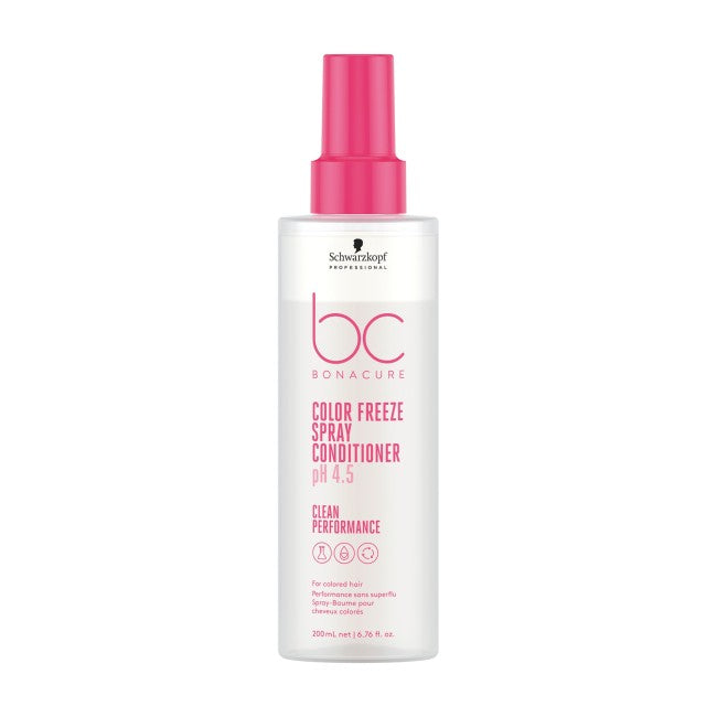 Bonacure Color Freeze Spray Conditioner — 200 ml spray bottle front, 2021 Clean Performance livery