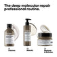 L'Oréal Professionnel Absolut Repair Molecular Salon Duo — official deep molecular repair routine: cleanse, rebuild, replump and soften