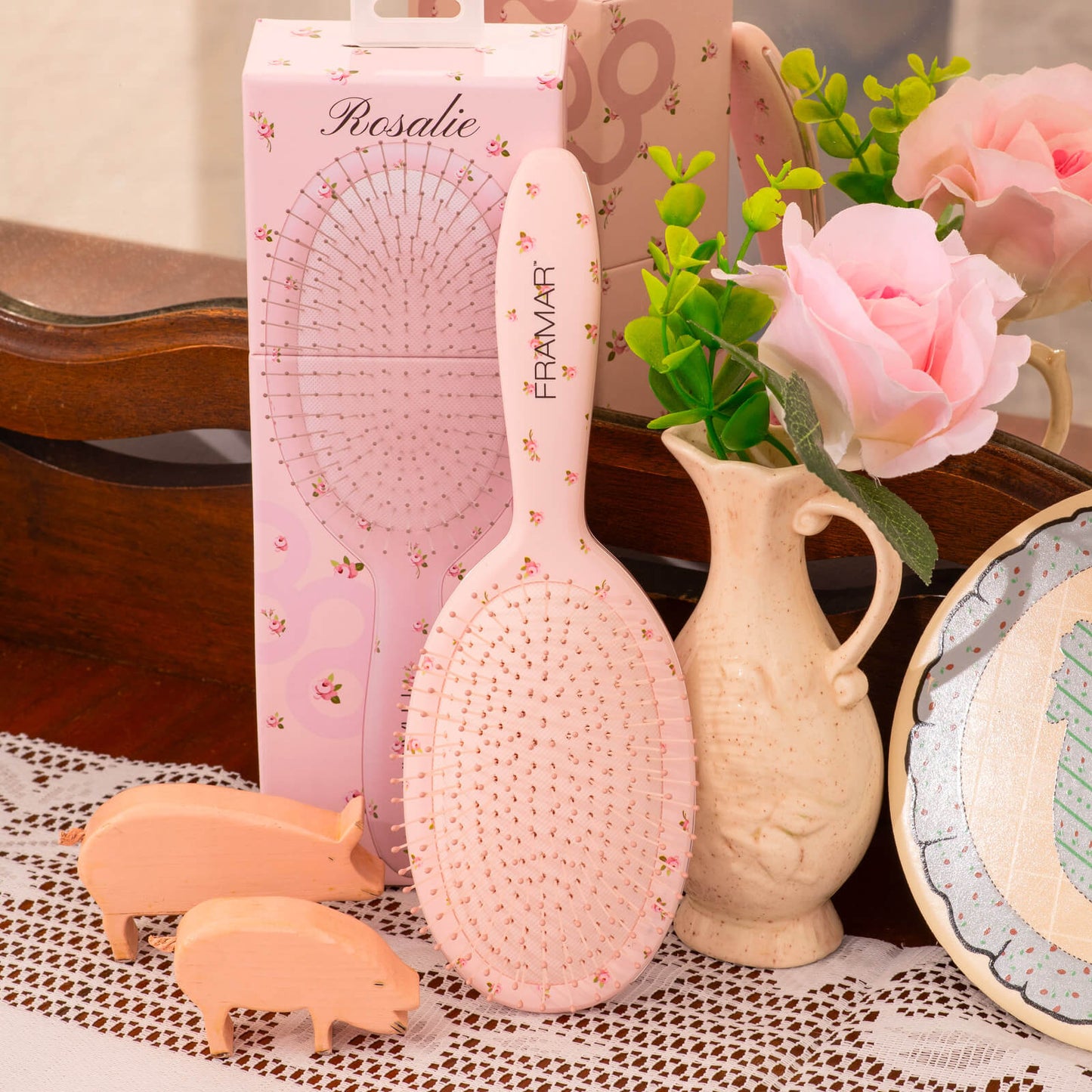 Framar Rosalie Detangle Brush – Flexible Wet & Dry Bristles