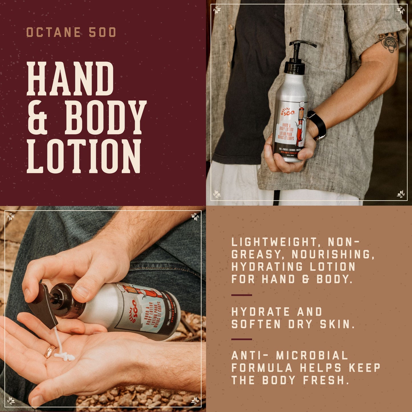 18.21 Man Made Octane 500 Hand & Body Lotion — hand and body lotion benefits overview