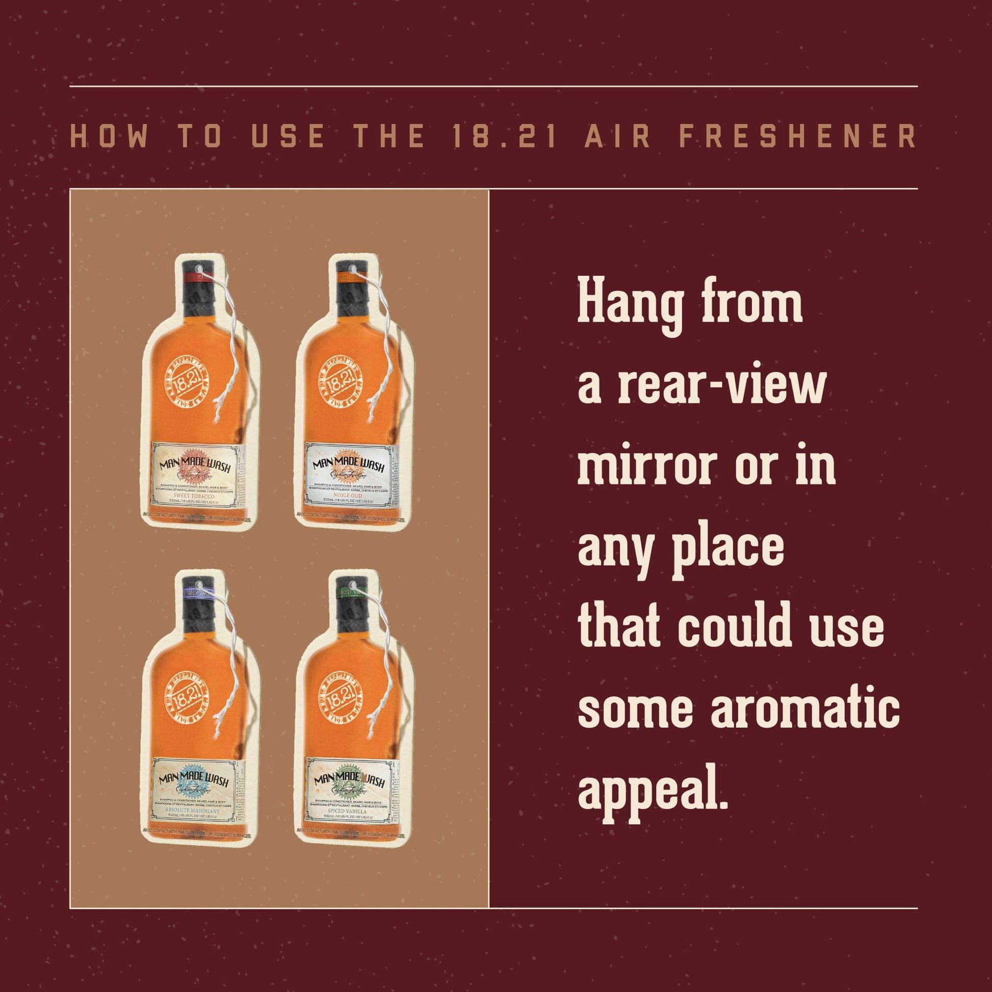 18.21 Man Made Hanging Air Freshener — how to use guide