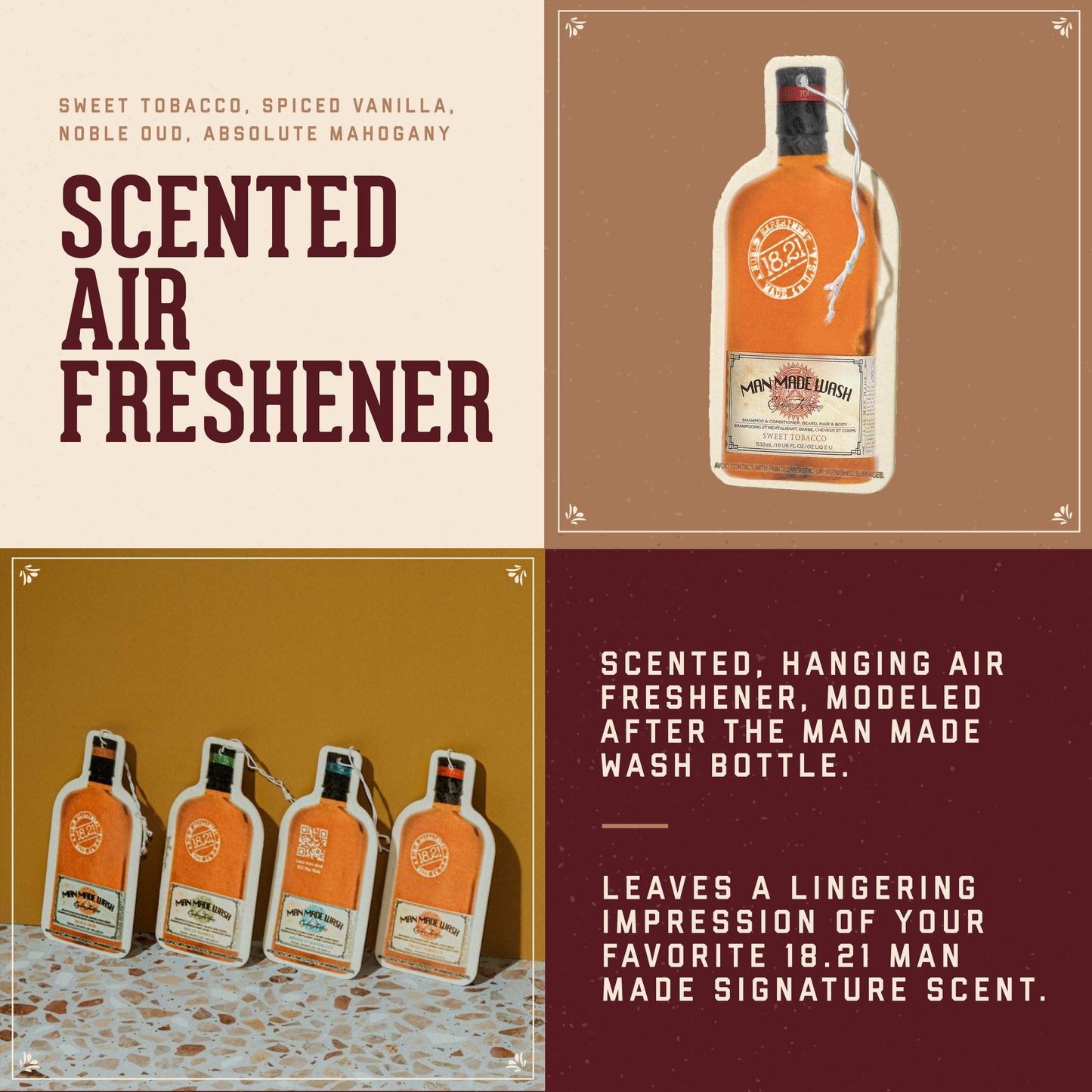 18.21 Man Made Hanging Air Freshener — product benefits overview