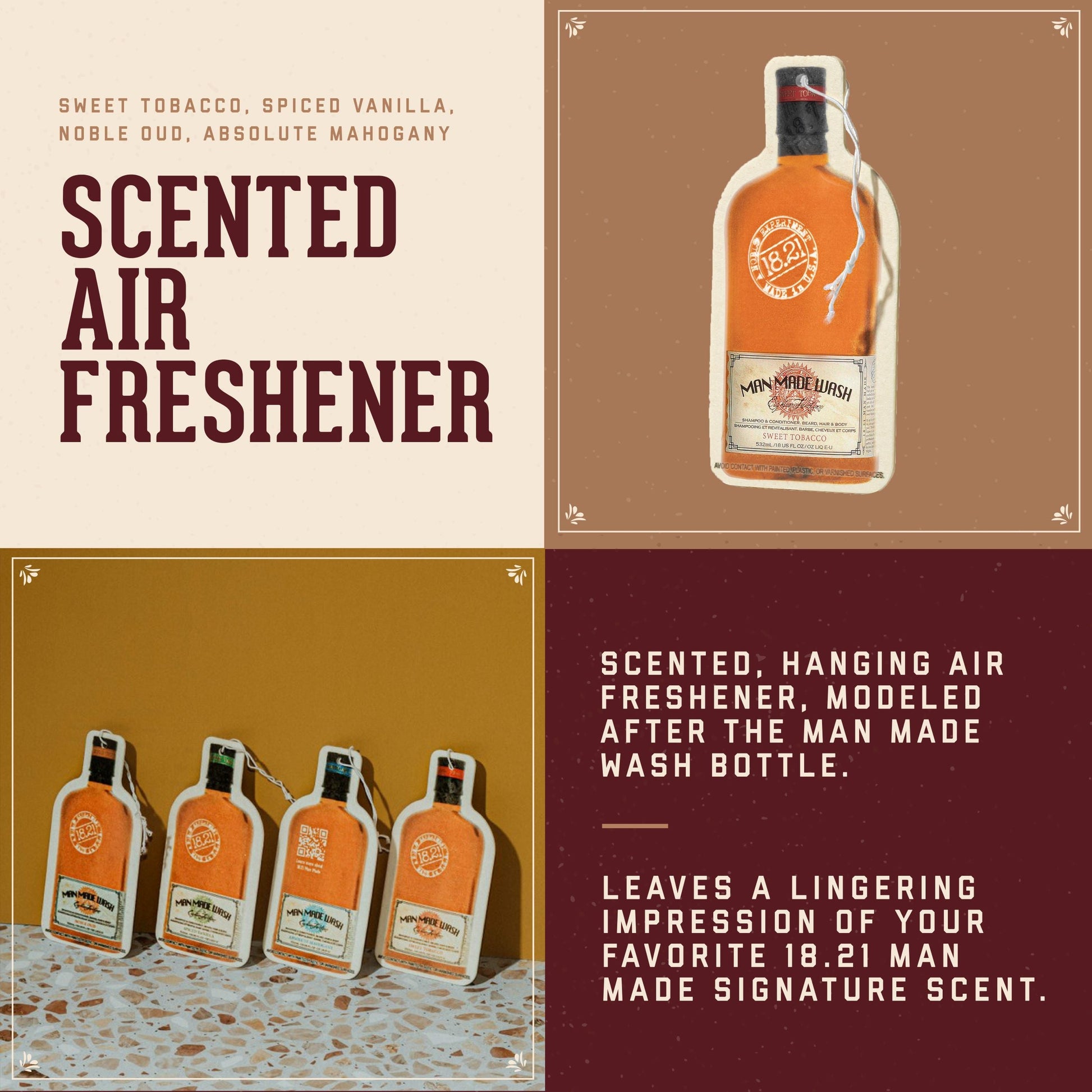 18.21 Man Made Hanging Air Freshener — product benefits overview