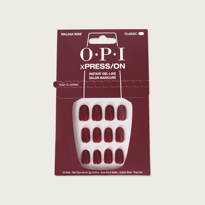 OPI xPRESS/ON Reusable Press-On Nails – Gel Effect Malaga Wine ANL87S