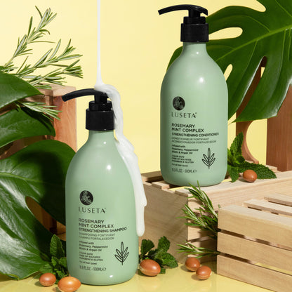 Luseta Beauty Rosemary Mint Complex Shampoo & Conditioner Duo - matching 16.9 fl oz / 500 ml shampoo and conditioner pair