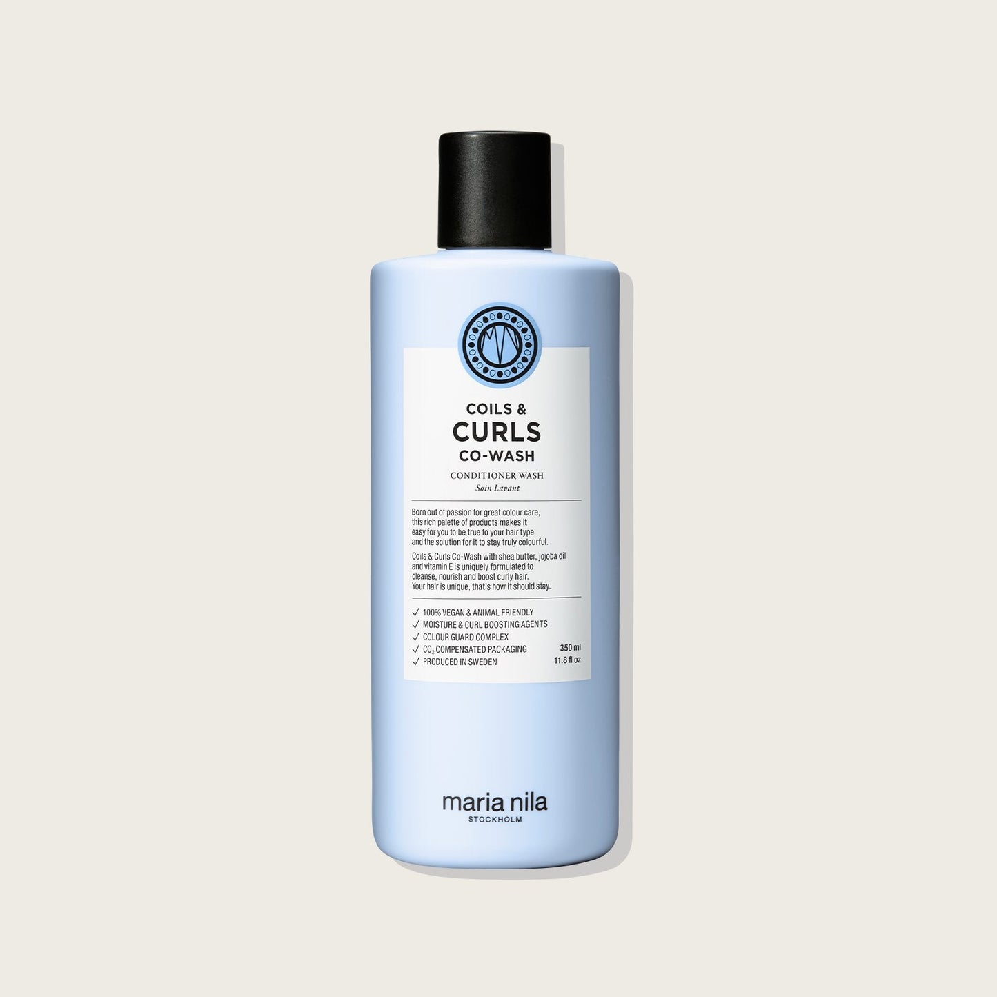 Maria Nila Coils/Curls Co-Wash conditioner wash — 350ml bottle, front label, plain background