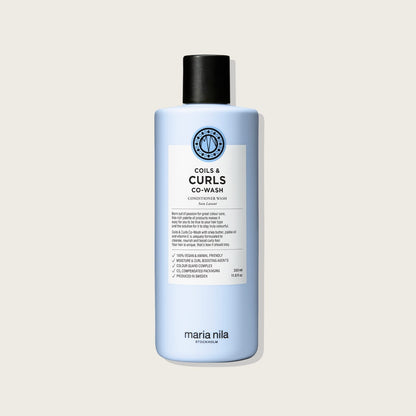 Maria Nila Coils/Curls Co-Wash conditioner wash — 350ml bottle, front label, plain background