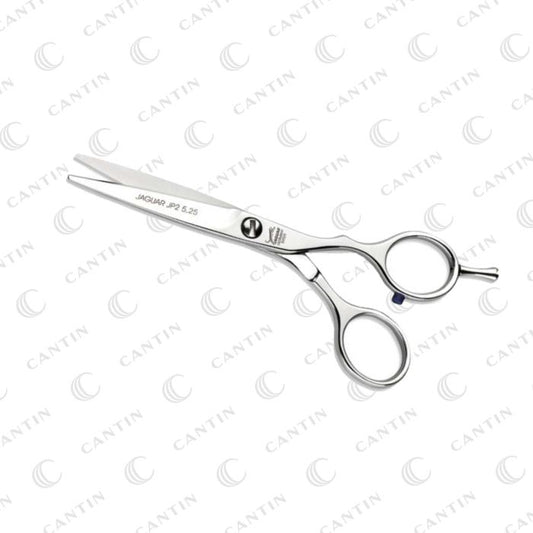 5.75" JAGUAR OFFSET SCISSORS — professional hairdressing shear, full side view on a plain white background
