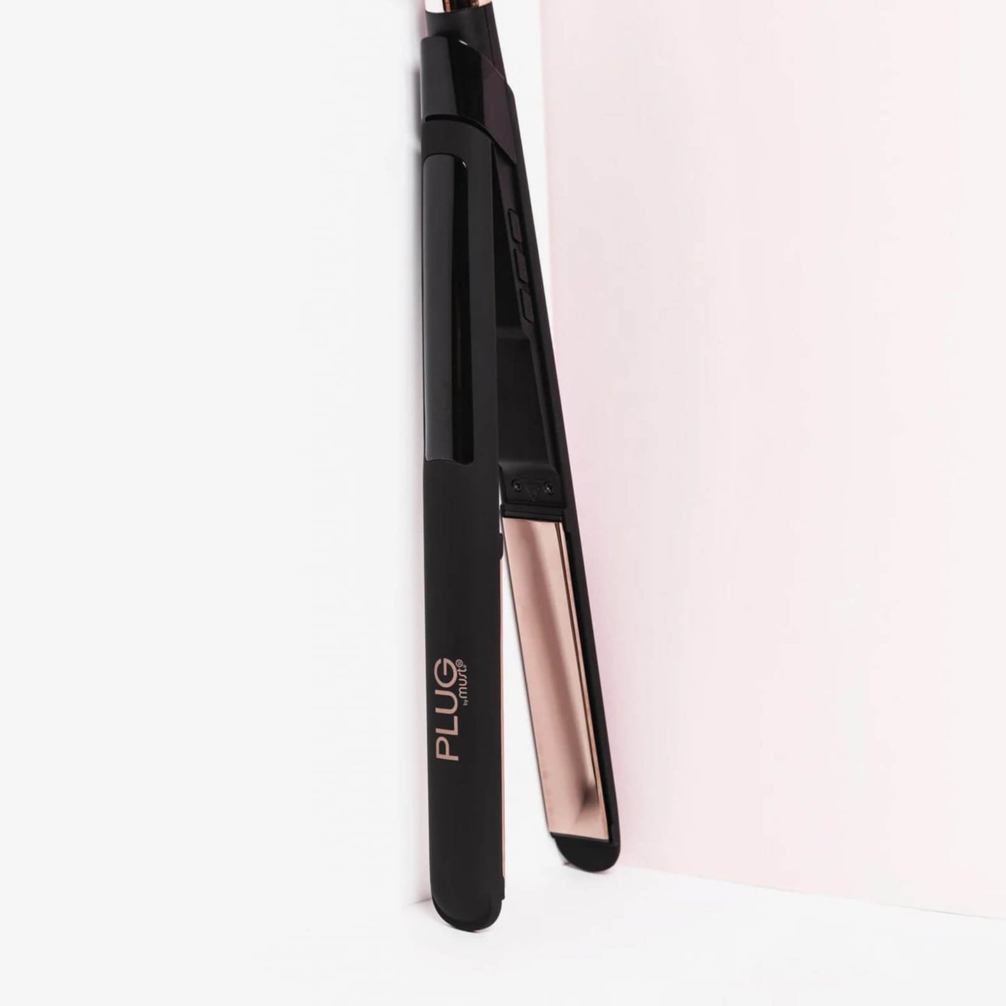 Plug By Must52 Sleek Nano-Titanium & Ceramic Flat Iron – 1" Floating Plates, 11 Heat Settings
