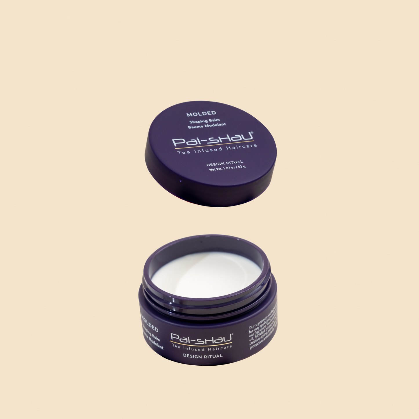 Pai-Shau Shaping Balm — Molded shaping balm jar open, showing the balm texture