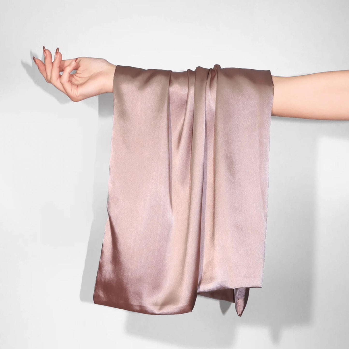 Plug By Must52 Satin Pillowcase — Sandstorm satin pillowcase held open, showing the full queen panel