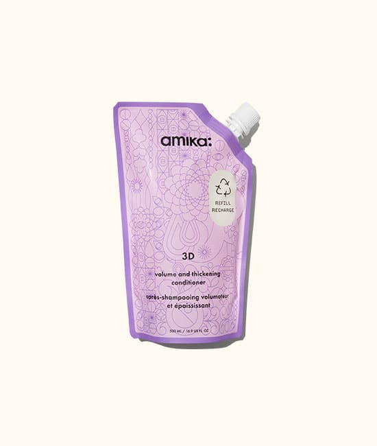 Amika 3D Volume & Thickening Conditioner refill pouch, 500 ml front view