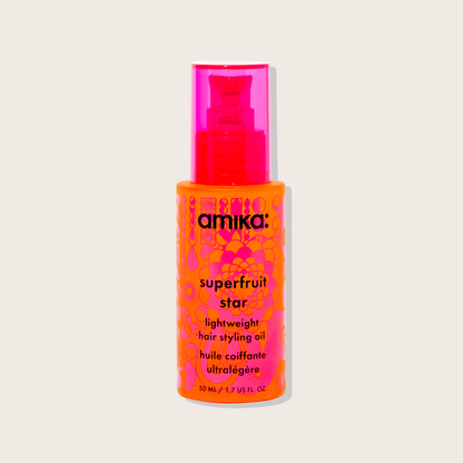 Amika Superfruit Star Lightweight Hair Styling Oil 50ml – Strengthen, Smooth & Protect