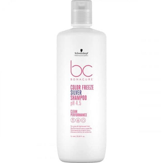 Bonacure Color Freeze Silver Shampoo — Silver Shampoo 1 L bottle front, 2021 Clean Performance livery